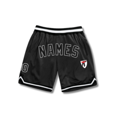 Black & White Custom Name Team Number Basketball Shorts