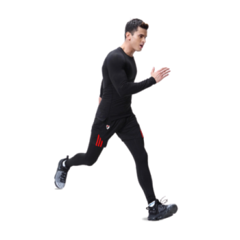 Red And black 3 Piece Quick Drying Suit