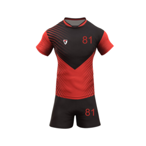 Red & Black Rugby Uniforms