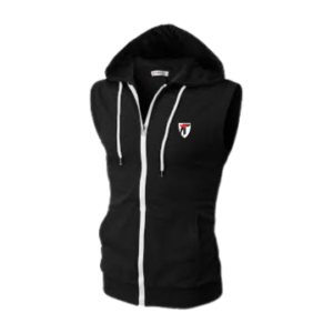 Black Sleeveless Hoodie
